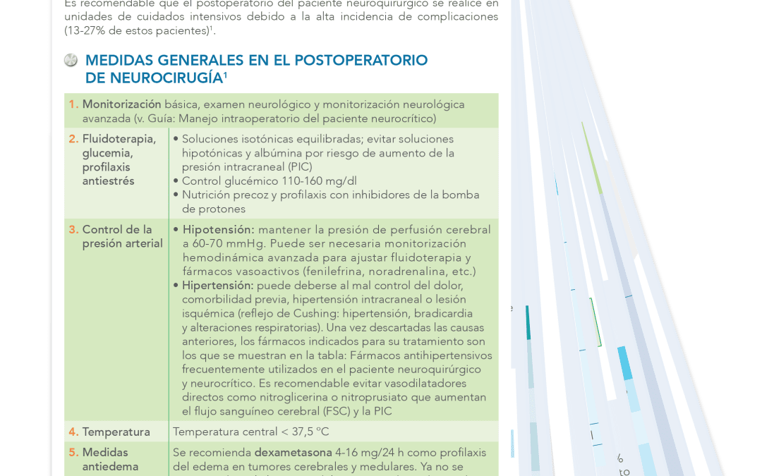 Postoperatorio de neurocirugia